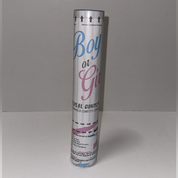 BLUE Gender Reveal Party Confetti Cannon Boy Baby Biodegradable New Sealed - Picture 1 of 11